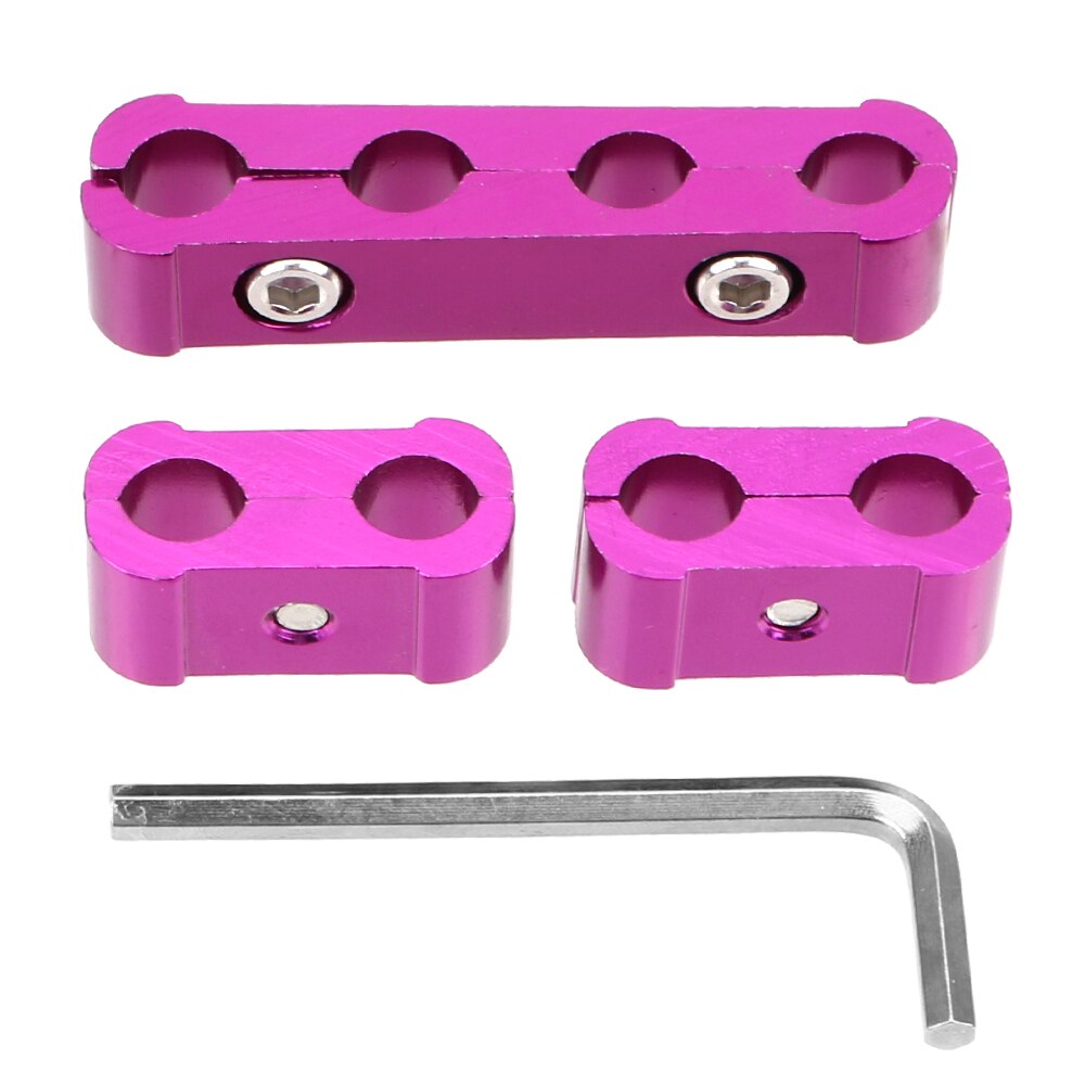 LEEPEE – Kit de pièces de rechange pour voiture, 8mm, 9mm, 10mm de diamètre, pour moteur, bougie d'allumage, séparateur de fils universel, 3 pièces: Purple