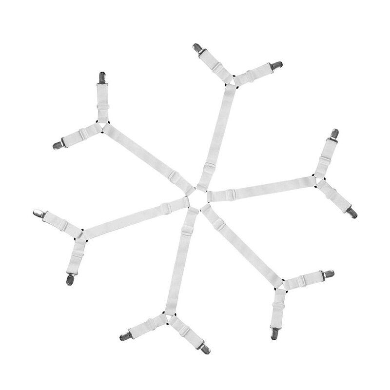 Laken Clips Grijpers Fasteners 6 Zijden Vel Bretels Elastische Vel Houders Matras Clips Bandjes-Verstelbare Fit