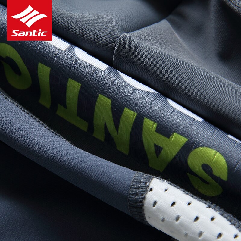 Santic heren fietsbroek met vulling, triatlon pro fit, italiaanse 4d- pad racefiets, mtb fietsbroek met bretels, achterzak