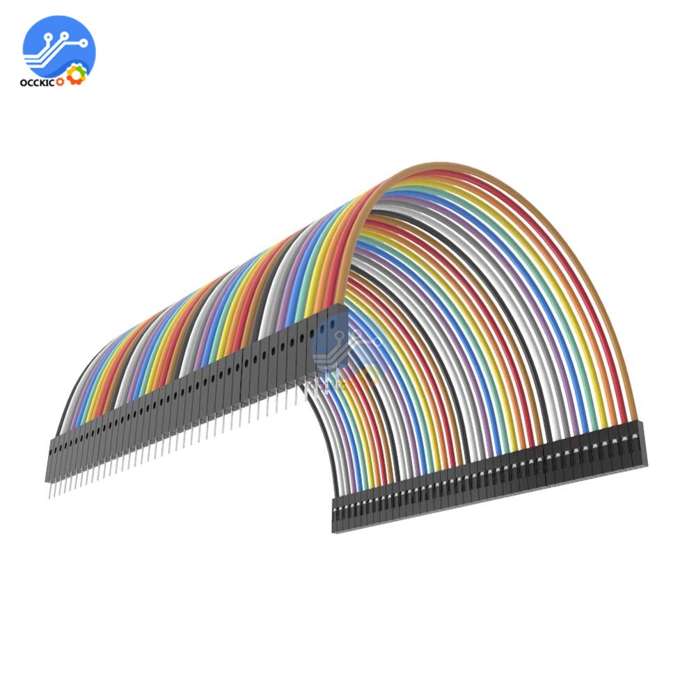 40PCS Dupont 10CM 2.54MM 1P-1P Male To Female Jumper Wire Ribbon Cable For Arduino