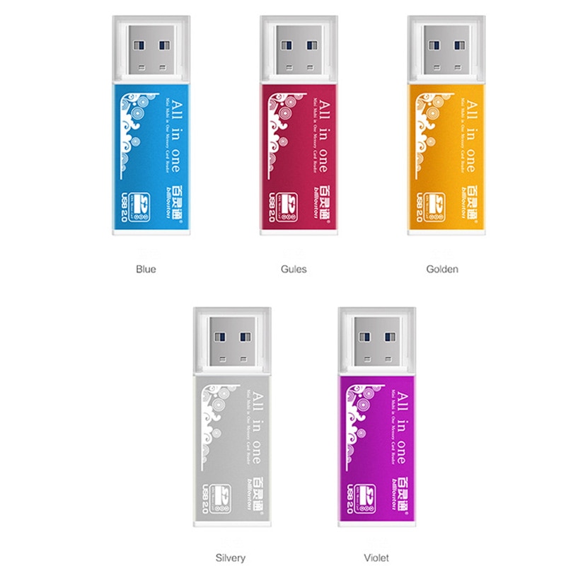 Lettore di Schede 4 in 1 - USB 2.0 All-in-One Alta Velocità Lettore di Schede Universale SD TF MMC
