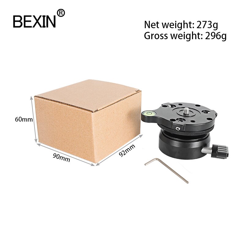 Bexin Panning Leveling Base Statiefkop Camera Stand Aanpassen Hoofd Met Met Bubble Level Voor Dslr Camear Statief