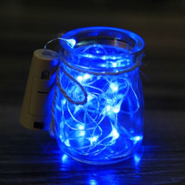 Guirnalda LED de 2M, guirnaldas de luces de alambre de cobre para botella de vidrio artesanal, decoración para fiestas, bares, bodas, navidad o San Valentín: 2M Blue