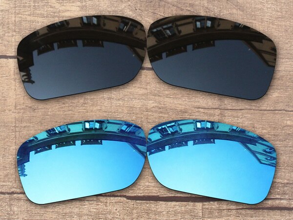 Vonxyz-Lentes de repuesto polarizadas para montura de turbina, lentes con más de 20 opciones de Color, para-roble: Black and Ice Blue