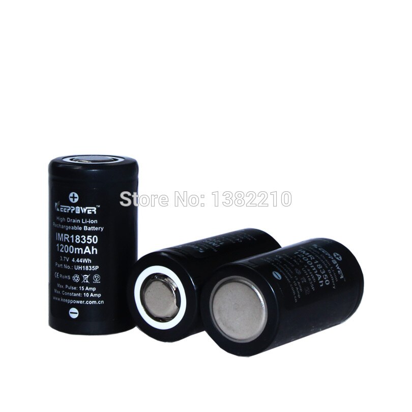 2 TEILE/LOS Original Keeppower 3,6 V 18350 1200 mAh Kontinuierliche 10A Puls 15A Li-Ion Akku