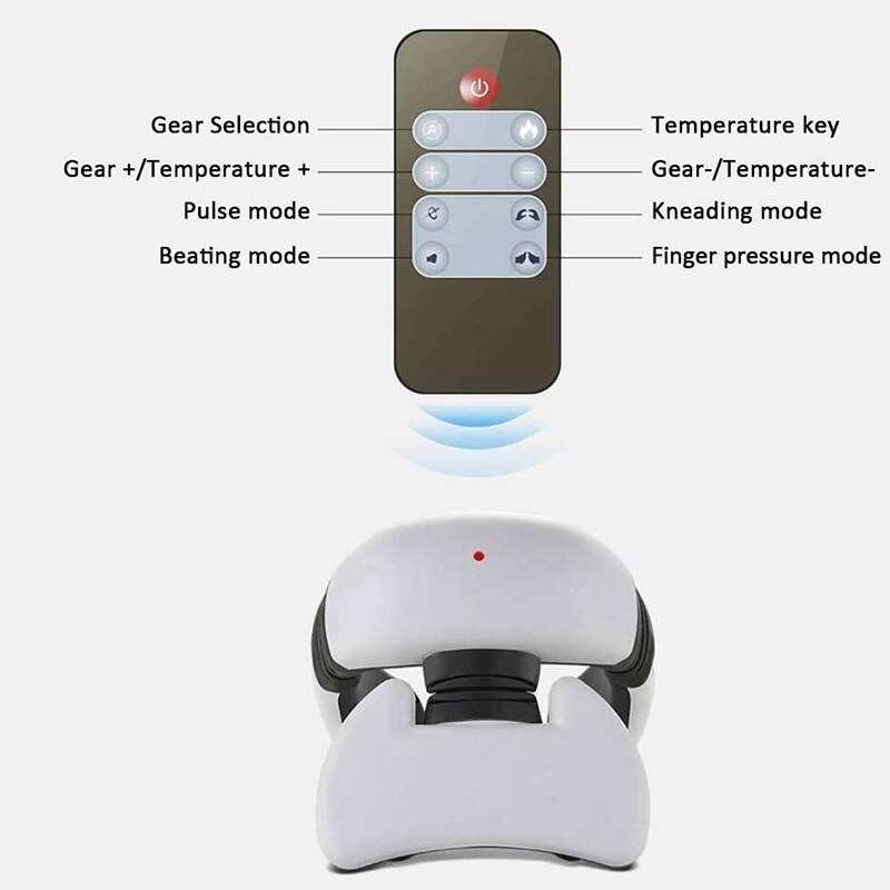Smart 4d netic pulse elektrische nekmassager met infraroodverwarming, pijnverlichting en cervicale massage