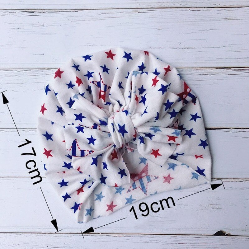 Leuke Baby Tulband Hoed Peuter Kinderen Zachte Katoenen Tulband Mutsen Hoed Jongen Meisje Bloemen Strik Hoofd Wraps Voor 0-3 Jaar Kinderen