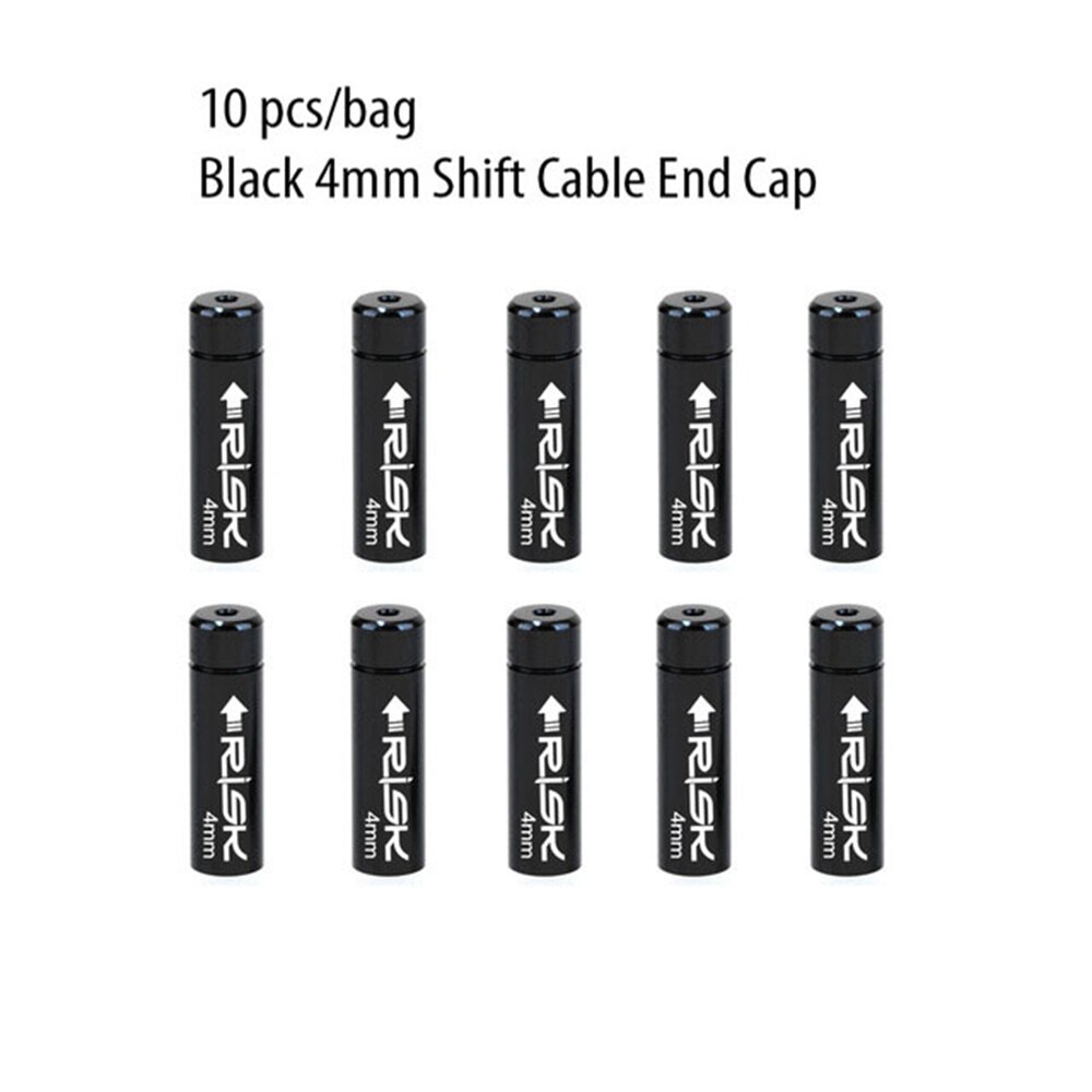 10pcs Cable Caps For Bike Bicycle 4mm 5mm Derailleur Shift Brake Cable End Cap Housing Ferrules Crimps Dust Cover Wire Tip: Black1