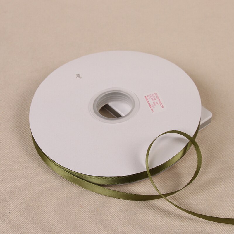 Cinta de satén verde oliva para decoración, lazo artesanal de 6mm-50mm, decoración de de boda, suministros de álbum de recortes para envolver , (91 metros): 10mm Olive green