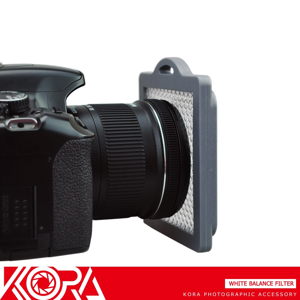 Kora kwbf -01 fotografering hvidbalance filter med strop grå kort til kamera linse op  to 83mm tråd størrelse