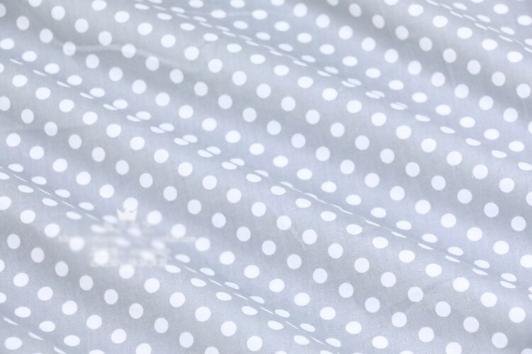 Stippen bedrukte 100% katoenen stof per meter, doe-het-zelf patchwork, dekbeddoek, beddengoed deken, laken, kussen decor, dikke quilt, Tilda: Lichtgrijs