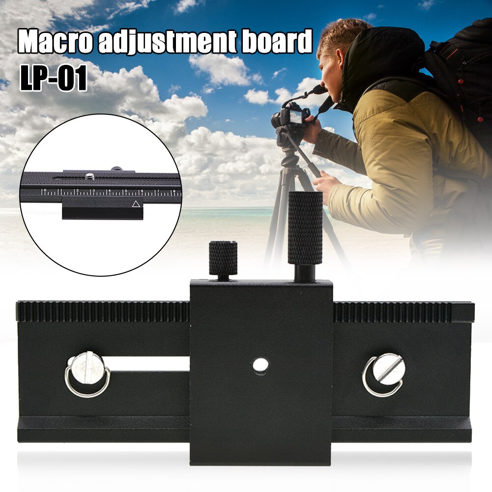 Deslizador de carril de enfoque de Micro distancia móvil de 2 vías para cámara DSLR, tornillo de 1/4 pulgadas, accesorios de enfoque h-best