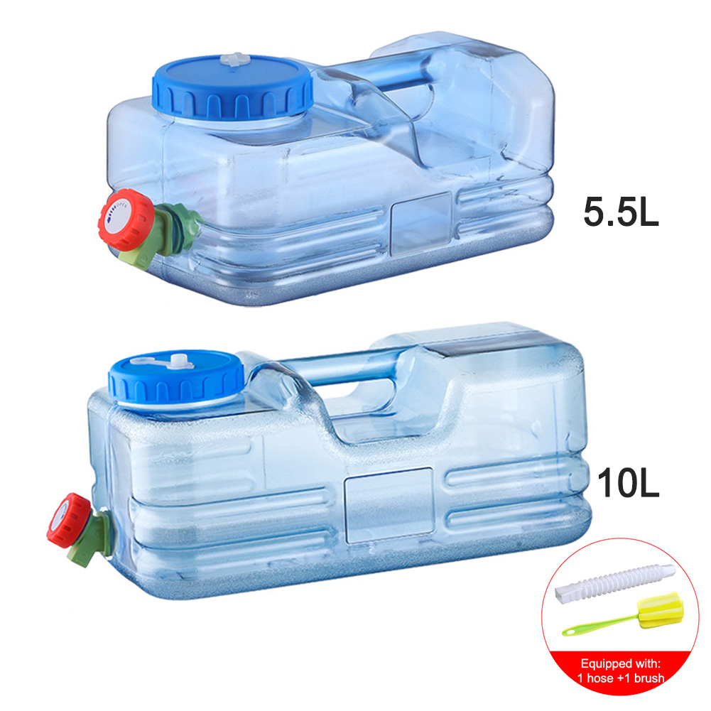 5.5l 10l Outdoor Water Bucket Portable Camping Water Bucket Food Grade Water Container with Tap Big Capacity for Picnic Travel