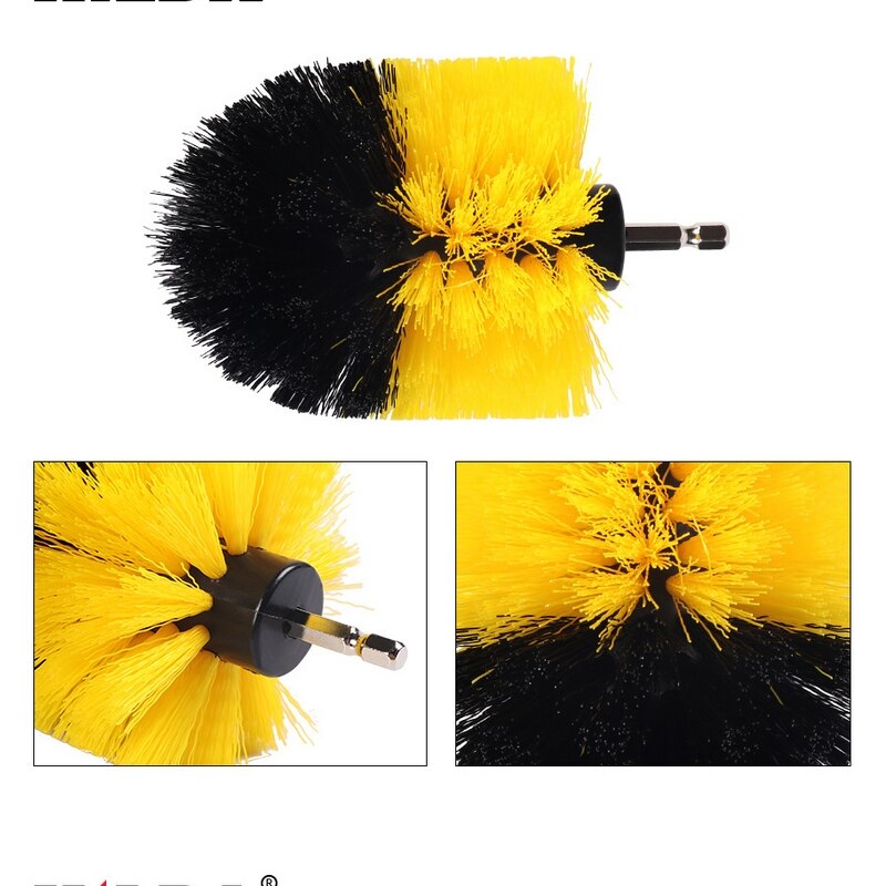 3pcs Power Scrubber Brush Set For Bathroom Cleaning Drill Scrubber Cordless Attachment Kit Power Scrub Tubs Baseboards Scourer