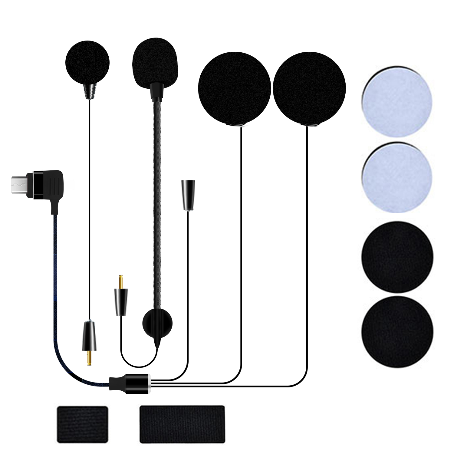 Fodsports M1S Pro Accessoires Motorhelm Intercom Onderdelen Draadloze Bluetooth Headset Oortelefoon Speaker Hard/Soft Microfoon