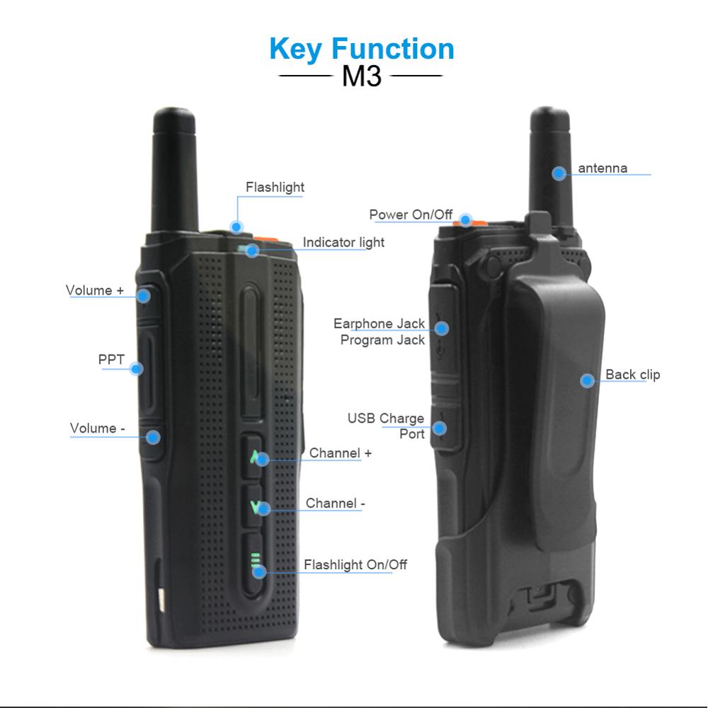 Two way inter-phone walkie talkie ANYSECU M3 UHF 400-520MHz Touch function Wireless mobile intercom analogue Super Thin