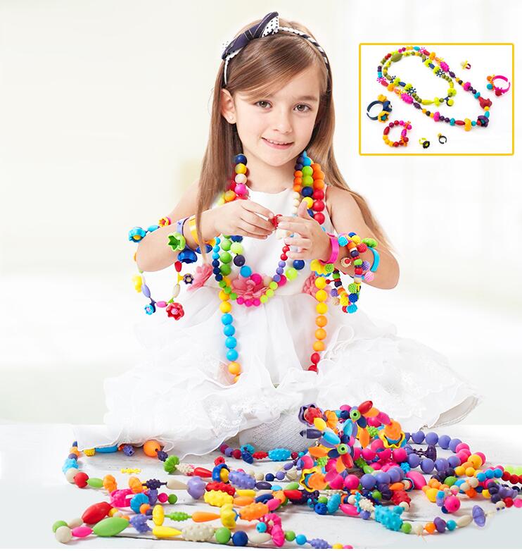 Pop perles jouets artisanat pour enfants Bracelet Snap ensemble bijoux Kit de jouet éducatif pour enfants GYH