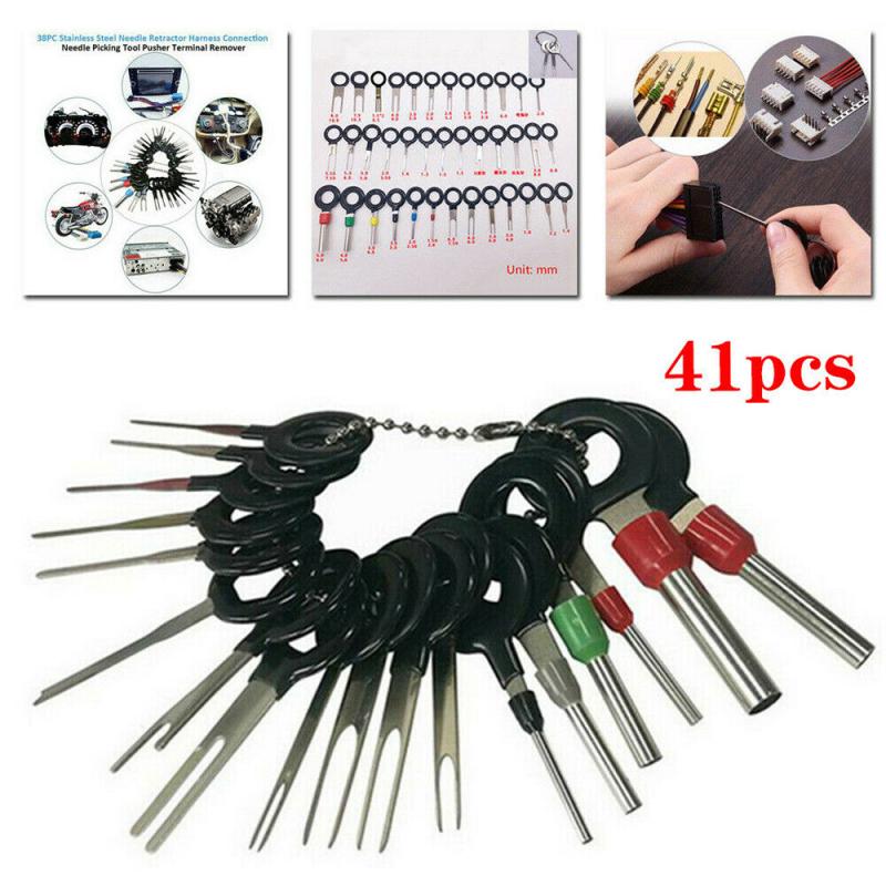 A Set Of Needle Car Plug Terminal Removal Tool Set Terminal Pin Retractor Pick Needle Harness Terminal Pick Needle Retractor