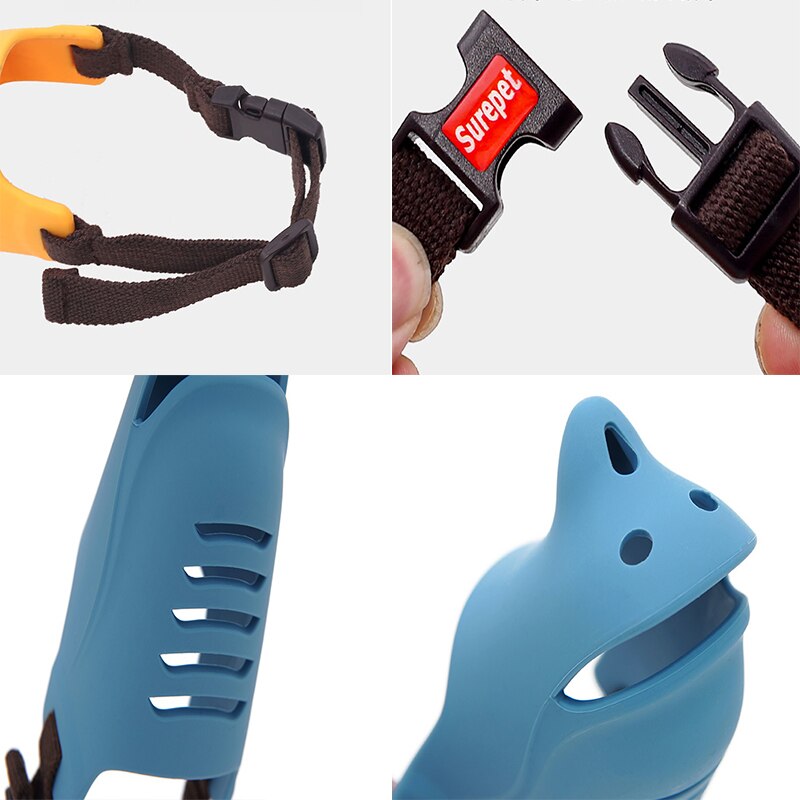 Muilkorf hond zachte siliconen mondkap voor kleine grote hondenmuilkorf anti-blaf bijt kauw hondenmasker kooi adem vrij huisdier hond benodigdheden