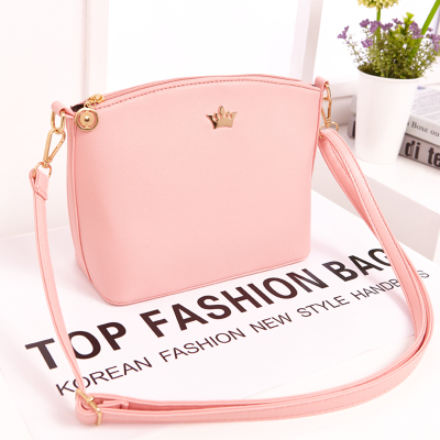 Bolso de concha Casual, pequeño bolso de Color caramelo con corona Imperial, nuevos bolsos de para mujer, bolso de , bolsas de mensajero de hombro para mujer: Rosa