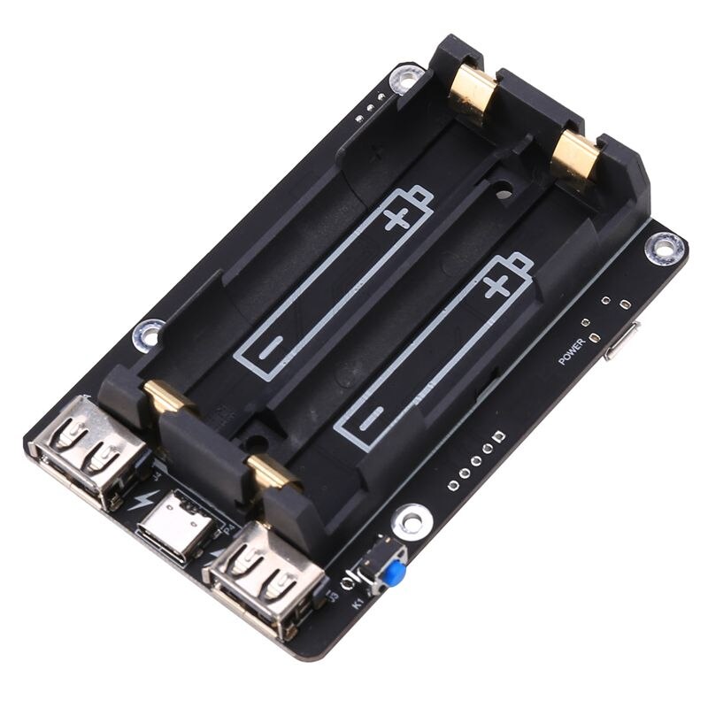 18650 Ups Met Rtc & Coulombmeter Pro Extended Twee Usb-poort Voeding Apparaat Voor Raspberry Pi 4 B / 3B + / 3B