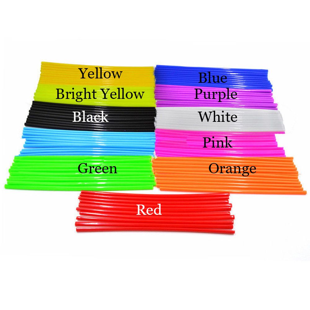 36Pcs ES Bike Guard Motocross Wheel Spoke Wraps Covers Rims Skins Protector