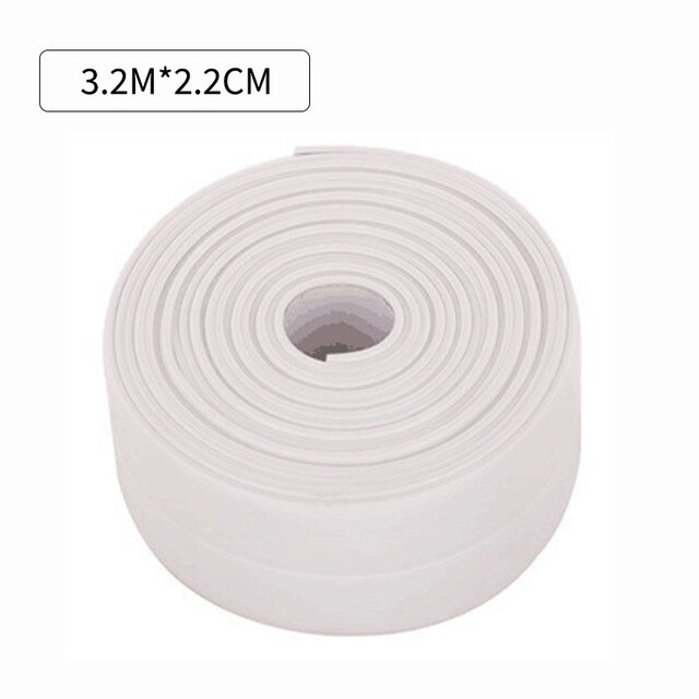 Space Furniture Gap Waterproof Mold Strong Self-adhesive Color Tape Gap Self-adhesive Water Seal Tool: White 3.2mx2.2cm