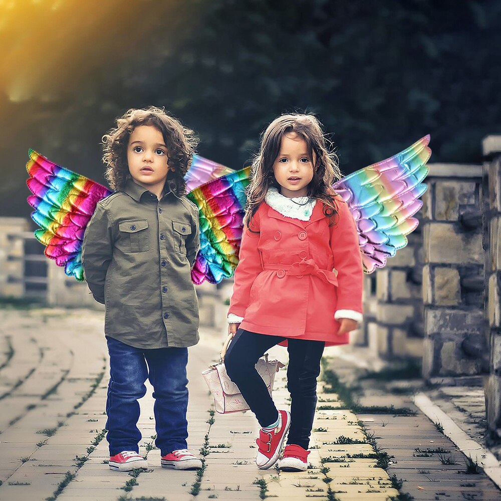 2 sztuk Halloween anioł skrzydło śmieszne jednorożec skrzydła impreza Cosplay skrzydła ornament