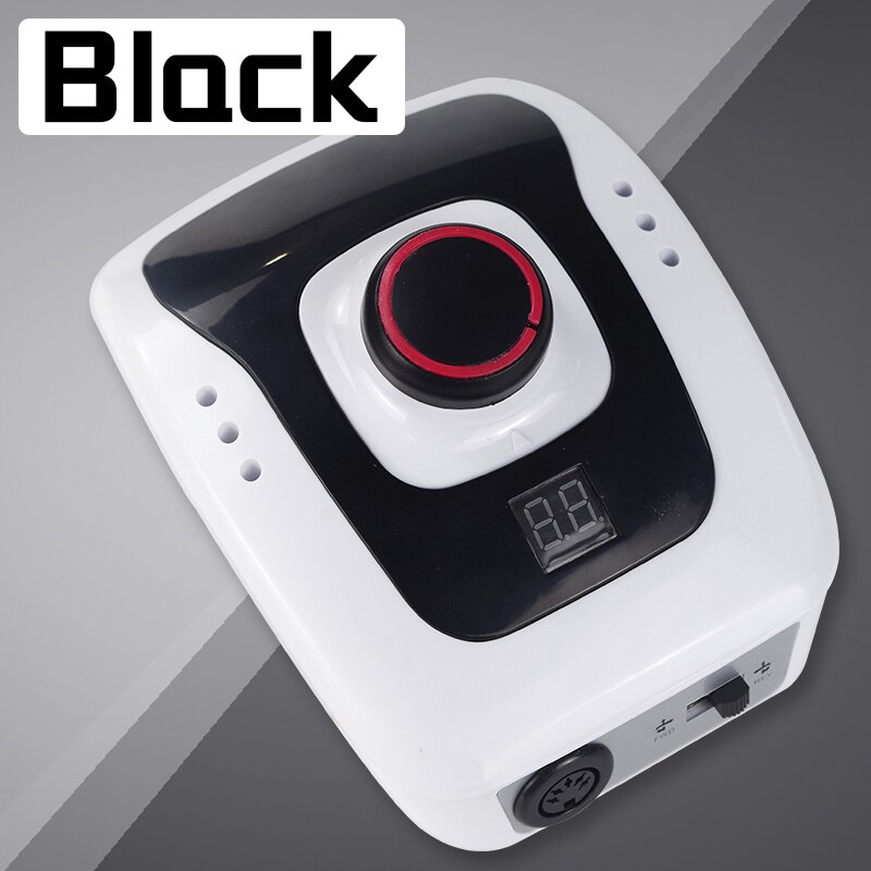 35000RPM Electric Nail File Set with 6 Drinding Bits 35W Nail Drill Set of Cutter for Pedicure Manicure Nail Milling Machine Set: DM206 Black