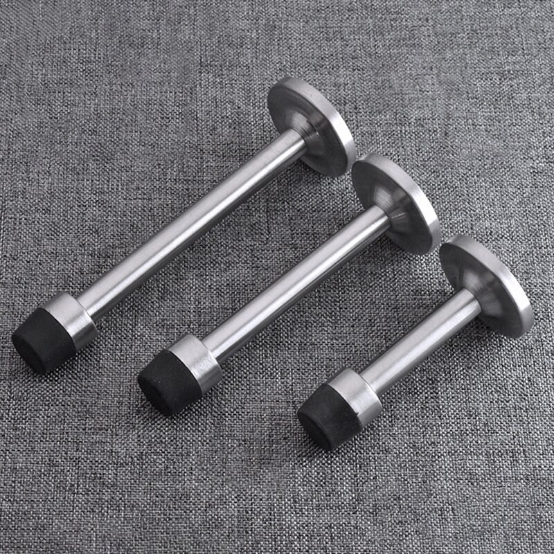 Stainless Steel Magnetic Door Stopper Stop Bathroom Glass Wall Bracket Non Punching Sticker Hide Floor Mounted Door Holders