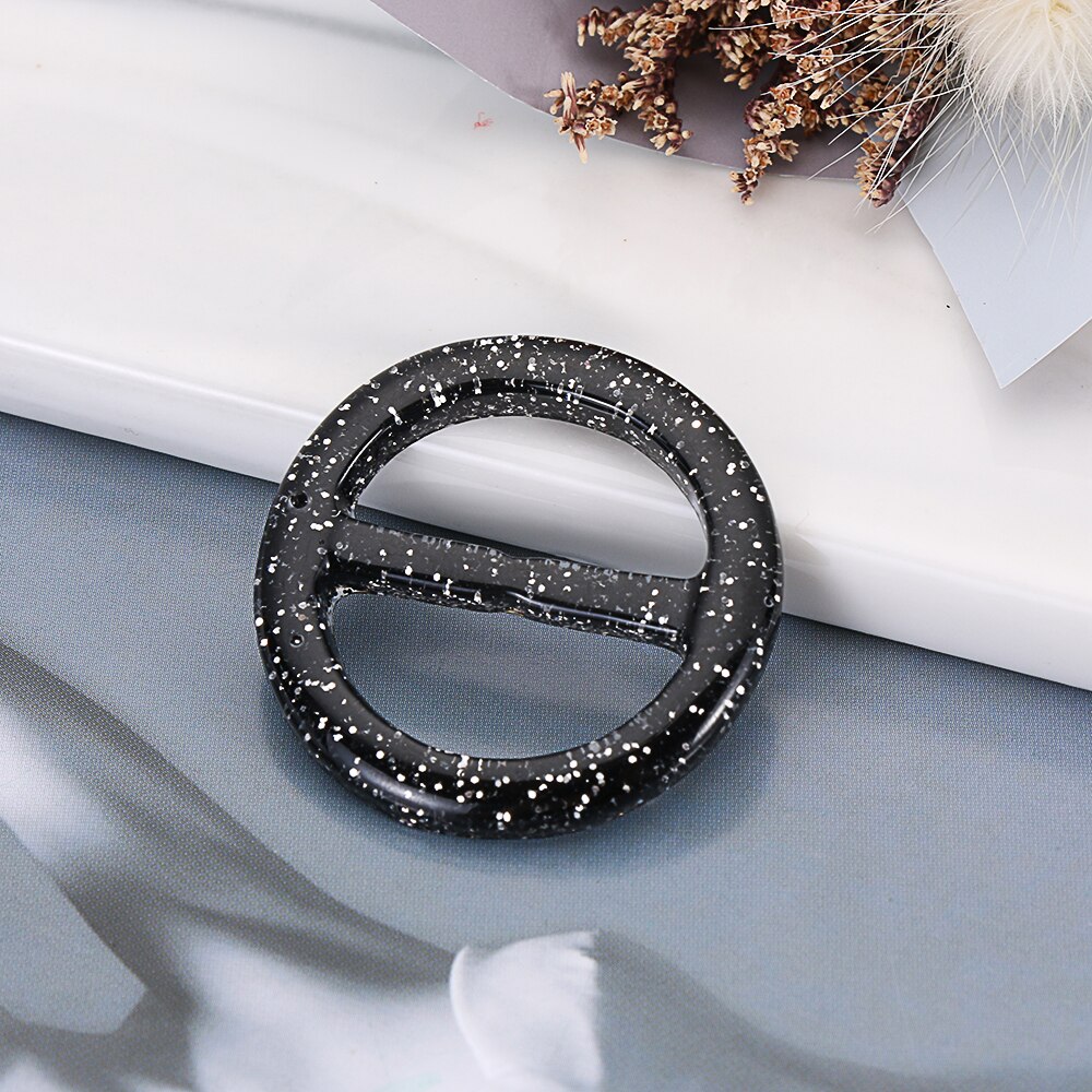 Round Resin Belt Buckle Scarf Clips Ring Adjust Buckle T-shirt Coat Waist Buttons DIY Clothing Decor Crafts Garment Accessories