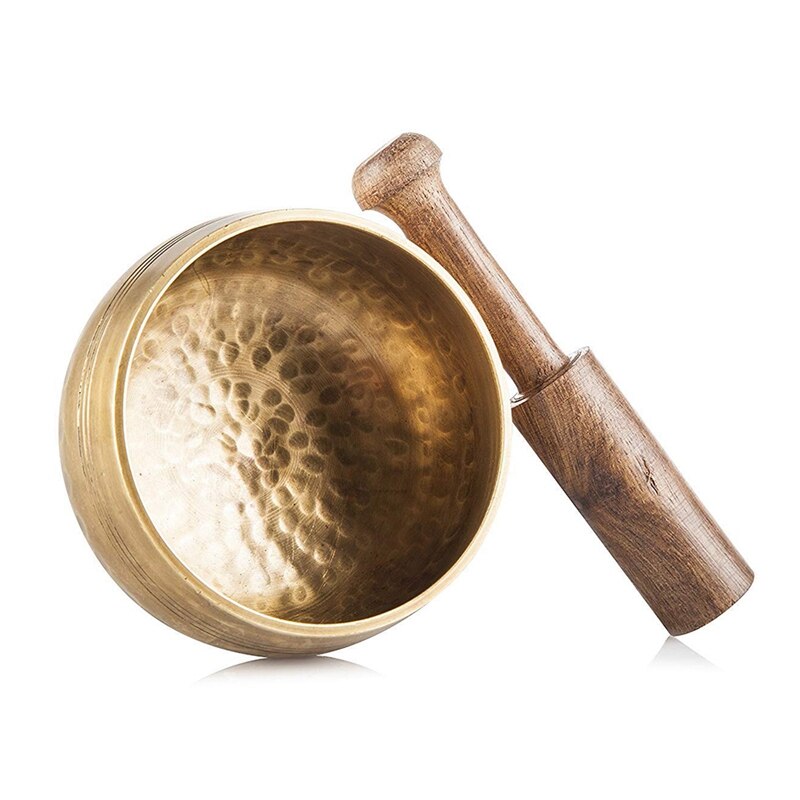 3.2 Inch Tibetan Singing Bowl Zen Meditation Yoga Meditation Bowl Wooden Stick Cushion