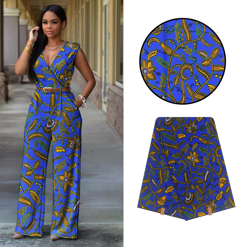 Nigeria tejido africano con cera tissus de tela de impresión de cera telas africanas Ankara Material de costura 6 yardas para vestido