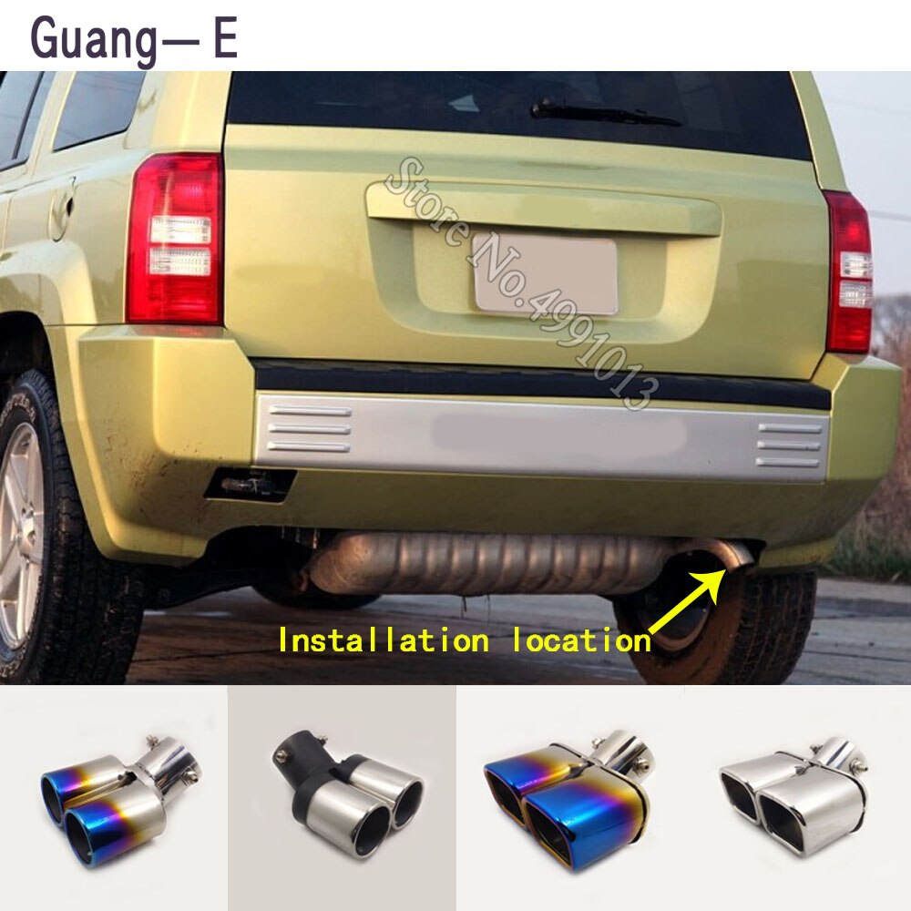 Jeep Patriot autocollant de voiture | Couvercle de silencieux, embout arrière extérieur, dédié pointe de sortie de queue de d'échappement ornement 1 pièces