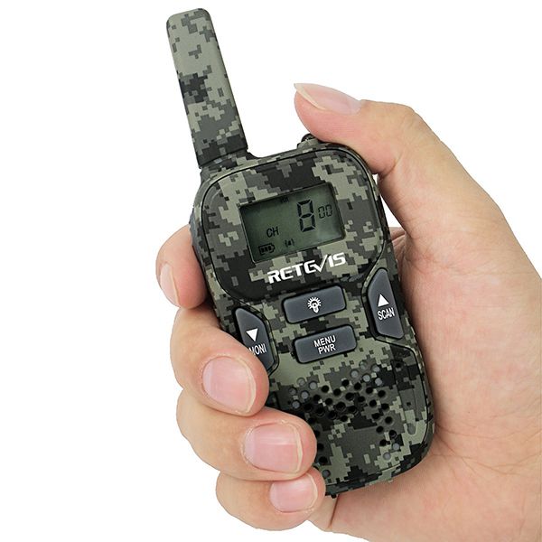 RETEVIS 2 uds RT33 Mini Walkie Talkie para niños niño Radio Hf 0,5 W PMR FRS/GMRS/8/22CH VOX PTT linterna pantalla LCD PMR446 Gi