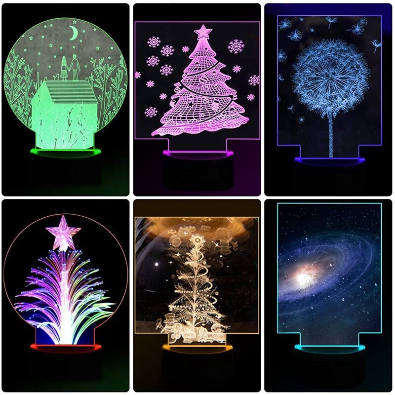 6Stck Klar Acryl Tafeln, 0,08 Zoll (2mm) Blatt Platten für LED Licht Basis, zeichen, Medaillen, Handwerk, DIY Anzeige