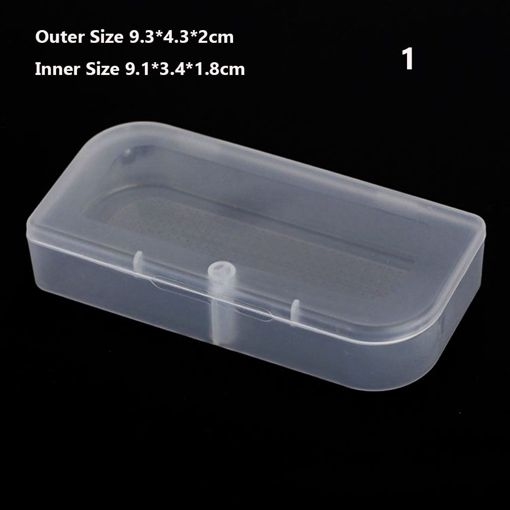 Caja pequeña de plástico transparente con tapa, contenedor de colección, caja de almacenamiento, , 1 ud.: Amarillo claro
