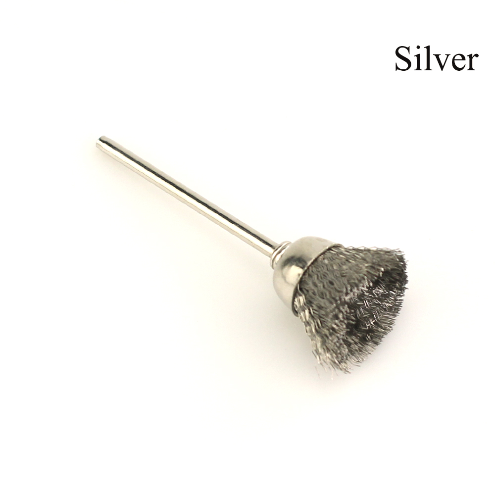 1 stücke Nagel Bohrer Metall Pinsel 3/32'' Dreh Manikübetreffend Elektrische Bohrer Werkzeuge Kupfer Draht Reinigung Nagel Kunst Zubehör: 4