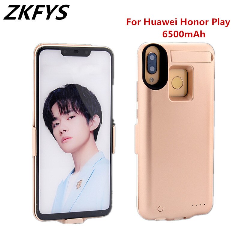 6500mah de alta qualidade ultra fino carregador rápido caso bateria para huawei honor play power bank voltar braçadeira bateria de carregamento capa