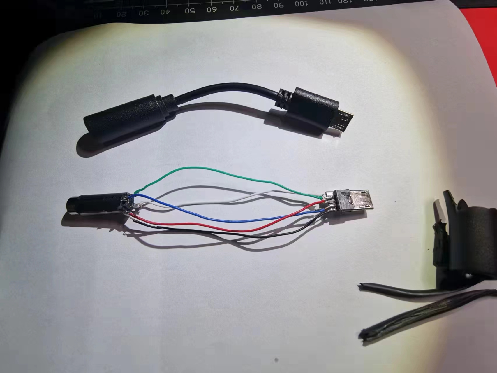 mikro USB robić 3.5mm Jacek słuchawki kabel robić słuchawek gniazdo adaptera 3.5mm kabel audio czarny 10cm HY1318