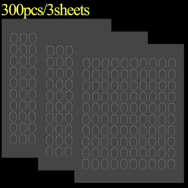 100/2000x doppelseitiges Klebeband, Punkte, Poster, klarer Kleber, ovales Klebeband, keine Spuren, Puppenfuß, fester Aufkleber, wasserdicht, für DIY-Handwerk: Brown