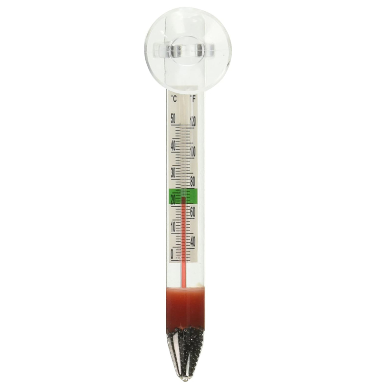 Akvarietermometer glasrør ferskvand saltvand akvariefisk temperatur nedsænket sug akvarier tank dekor funktion