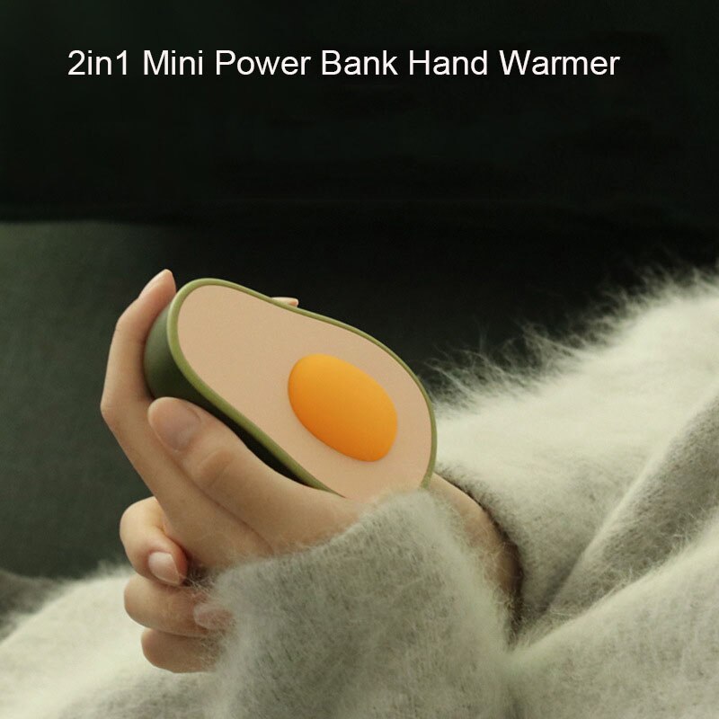 Schattige 1 2 in 4000 mah mobiele powerbank handwarmer usb type c oplaadzak powerbank warmer