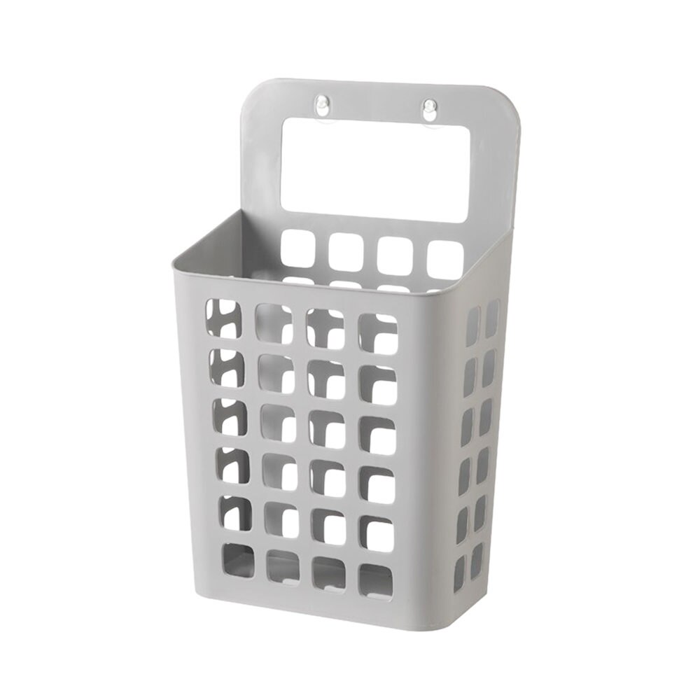 1pc grotere aan de muur bevestigde wasmanden, huishoudelijke containers, grote wasmand, opberghouder, wasorganizer: Lichtgrijs