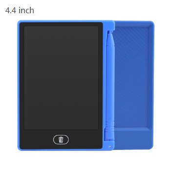 Digital 12'' LCD Writing Tablet eWriter Partially Erasing Drawing Board Electronic Painting Tablets Pad with Pen Battery For Kid: 4.4 inch Blue
