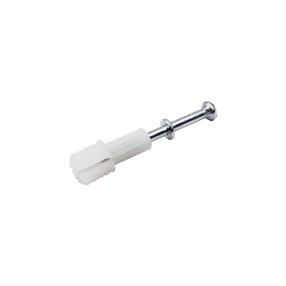 L 51Mm Garderobekast Meubelconnector Verdikte Excentrische Wielschroefbevestigingsmiddel M10 Witte Snelpasstang 2 In 1 Schroefset