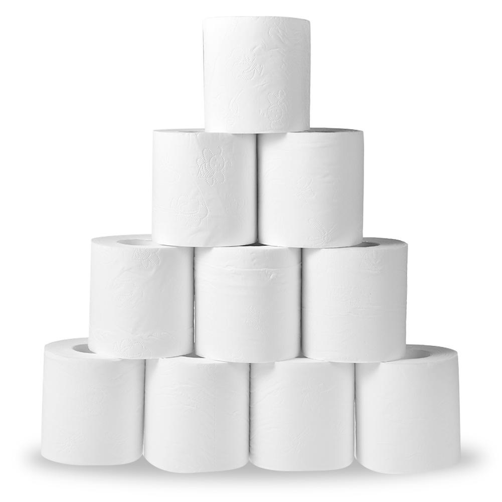Hvide papirhåndklæder ruller toiletrulle 3 lags papirservietter køkken toiletpapir til hjemmet bad toiletrulle papir forsyninger