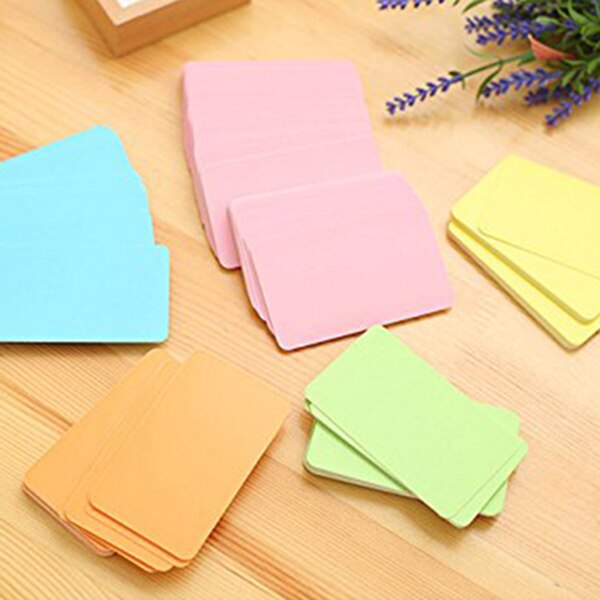 100 tarjetas de memoria en blanco Grafiti de manualidades tarjetas de palabras red pequeños Bloc de notas memorándum Nota tarjetas de palabras en blanco (naranja)
