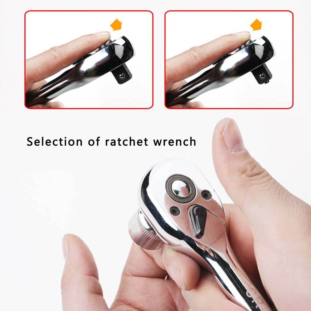 24 Teeth 1/4 3/8 1/2 inch Adjustable Extension Ratchet Handle Wrench Long Rotating Telescopic Socket Ratchet Wrench Spanner