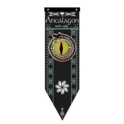 Erebor Arkenstone Lotr Flagge Rivendell Rohan Arthedain Ancalagon die Schwarz Saruman Wohnkultur Fahnen Banner Dekoration Valance S2: Ancalagon